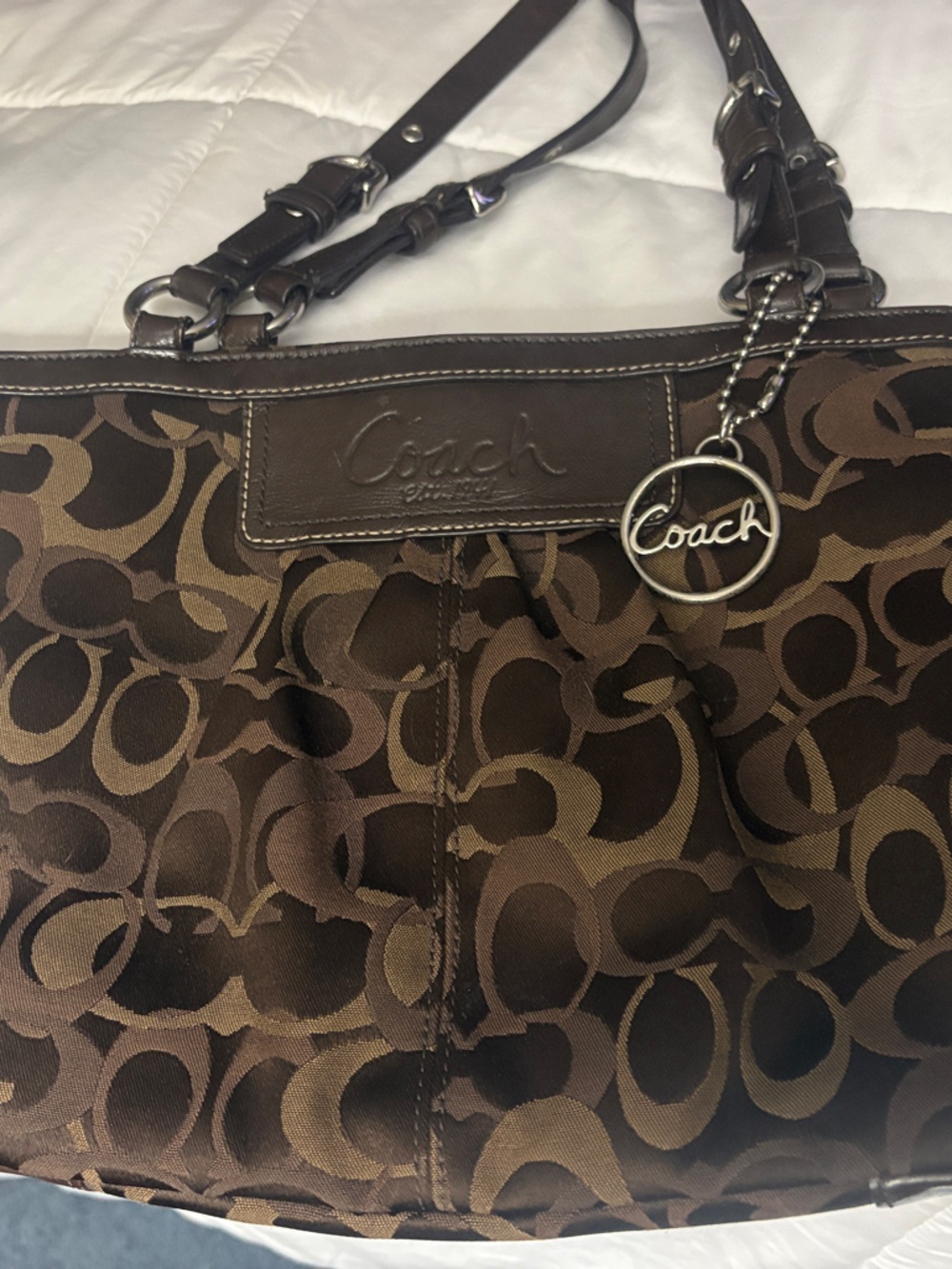 Vintage Coach Optic Signature Gallery Tote